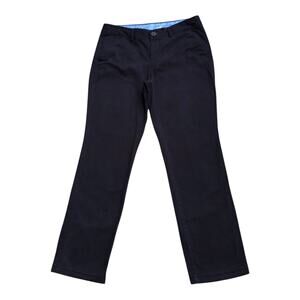 DOCKERS Womens Size 8 Short Black Flat Front Career Work Chino Pants 29" Inseam
